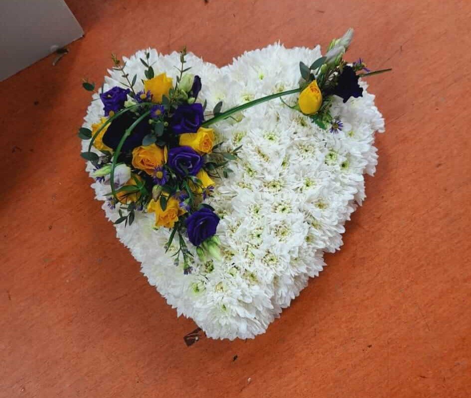 Wreath with ribbon tribute