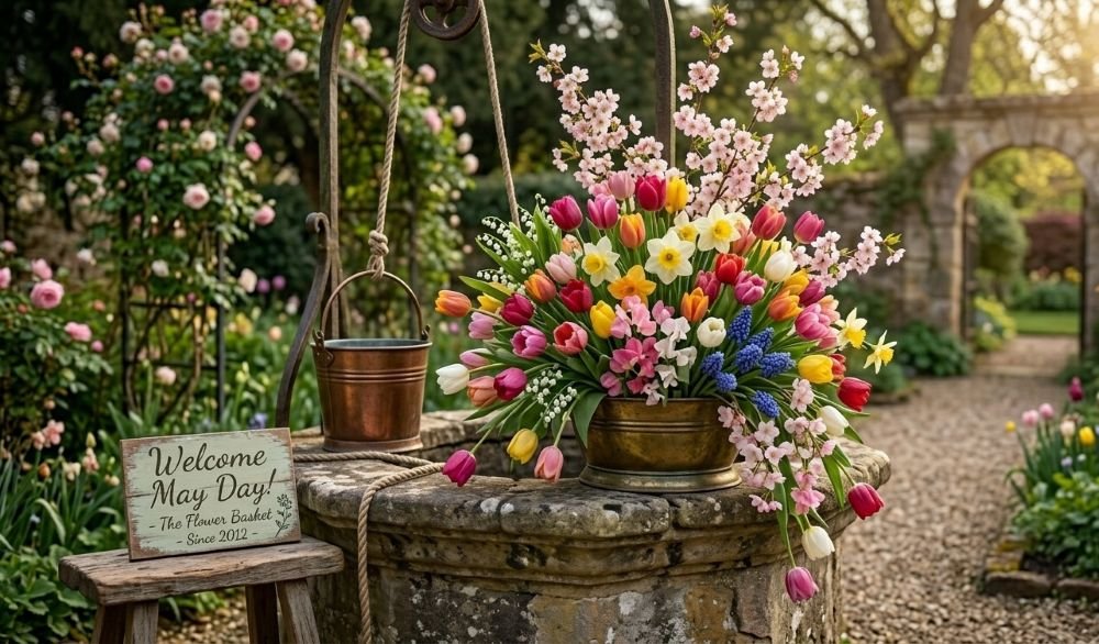 Welcome May Day! Spring is here at The Flower Basket. Celebrate the season with our fresh spring arrangements.