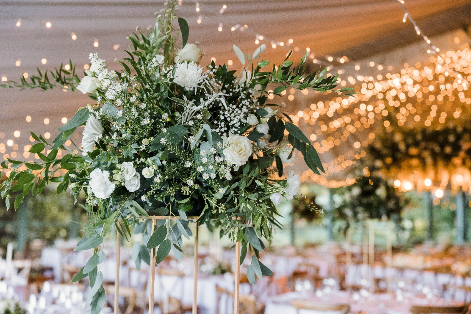 Top table wedding flowers
